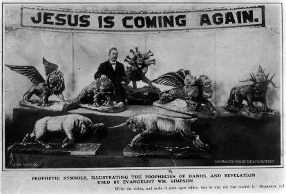 Early SDA Protestant Pioneer William Ward Simpson Jesus IS Coming Again. Banner “Habbakuk 2:2 